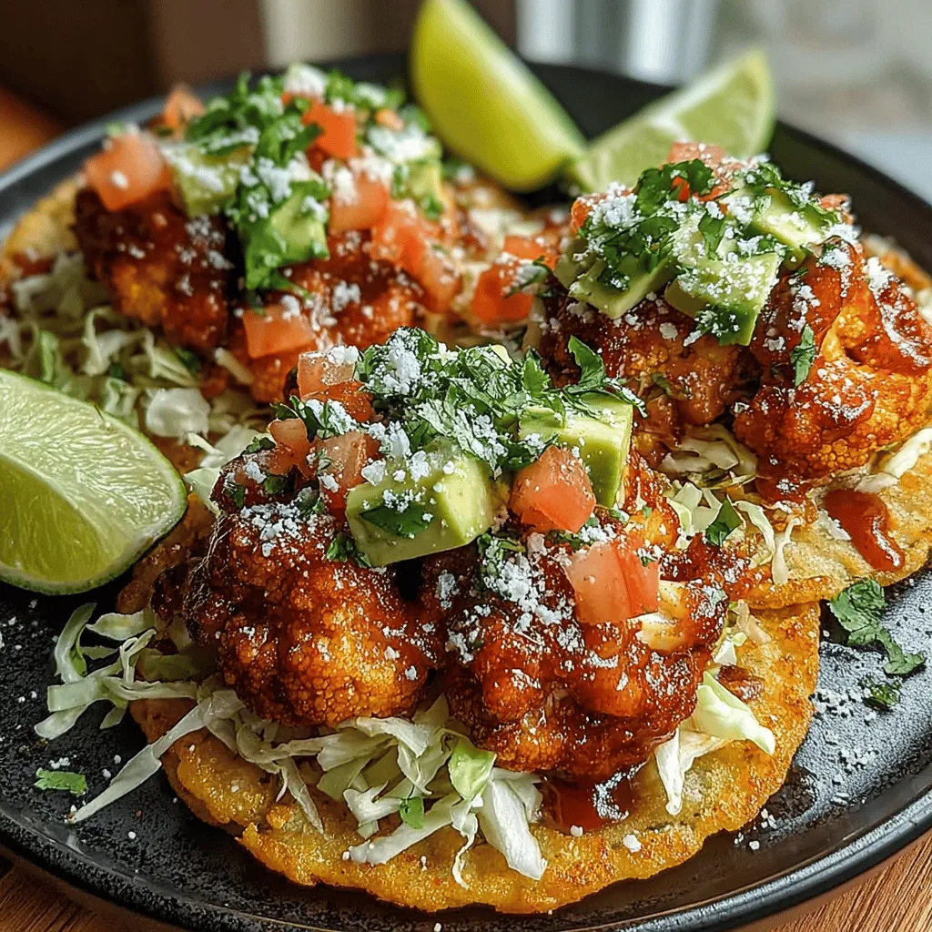 Fiery Buffalo Cauliflower Tostadas are a vibrant, flavorful dish that merges the beloved taste of traditional buffalo wings with a fresh, plant-based twist. This recipe not only satisfies the cravings for something spicy and savory, but it also offers a healthier alternative without sacrificing flavor. The crispy cauliflower, coated in a zesty buffalo sauce, is served on a crunchy tostada shell and topped with a medley of fresh vegetables, creating a delightful explosion of textures and tastes in every bite.