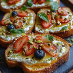 The vibrant combination of creamy ricotta and zesty lemon on a crisp slice of toast creates an irresistible dish that tantalizes the taste buds and elevates any meal. Creamy Lemon Ricotta Toast is not just a feast for the senses; it embodies a perfect balance of freshness, flavor, and texture that makes it one of the most appealing dishes for any time of the day. Whether you’re looking to kickstart your morning, indulge in a light snack, or impress guests at a weekend brunch, this dish serves as a versatile canvas for culinary creativity.