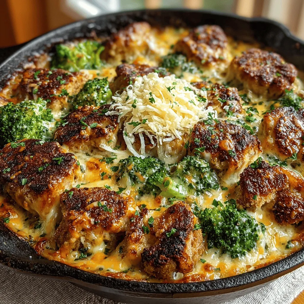 Imagine a dish that captures the essence of comfort food while maintaining a balance of nutrition and flavor. Enter the Cheesy Ranch Chicken Broccoli Skillet, a delightful one-pan meal that is not only satisfying but also quick to prepare. This recipe seamlessly combines tender chicken, vibrant broccoli, and rich, gooey cheese with the tangy kick of ranch dressing, resulting in a dish that is sure to become a staple in your kitchen. Whether you're navigating a busy weeknight or planning a cozy family dinner, this skillet meal offers both convenience and deliciousness in every bite.