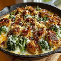 Imagine a dish that captures the essence of comfort food while maintaining a balance of nutrition and flavor. Enter the Cheesy Ranch Chicken Broccoli Skillet, a delightful one-pan meal that is not only satisfying but also quick to prepare. This recipe seamlessly combines tender chicken, vibrant broccoli, and rich, gooey cheese with the tangy kick of ranch dressing, resulting in a dish that is sure to become a staple in your kitchen. Whether you're navigating a busy weeknight or planning a cozy family dinner, this skillet meal offers both convenience and deliciousness in every bite.