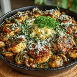Garlic Butter Chicken and Mushroom Skillet