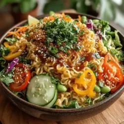 As the temperatures rise, so does the desire for light, refreshing meals that invigorate the palate without weighing you down. Enter Chilled Ramen Delight—a dish that perfectly embodies this seasonal craving. This vibrant and flavorful cold noodle salad is not just a feast for the eyes; it also offers a delightful symphony of textures and tastes that can be easily customized to suit individual preferences. With its refreshing qualities, Chilled Ramen Delight serves as a perfect meal for warm weather or a light lunch, making it a standout option for those looking to keep their meals both satisfying and invigorating.