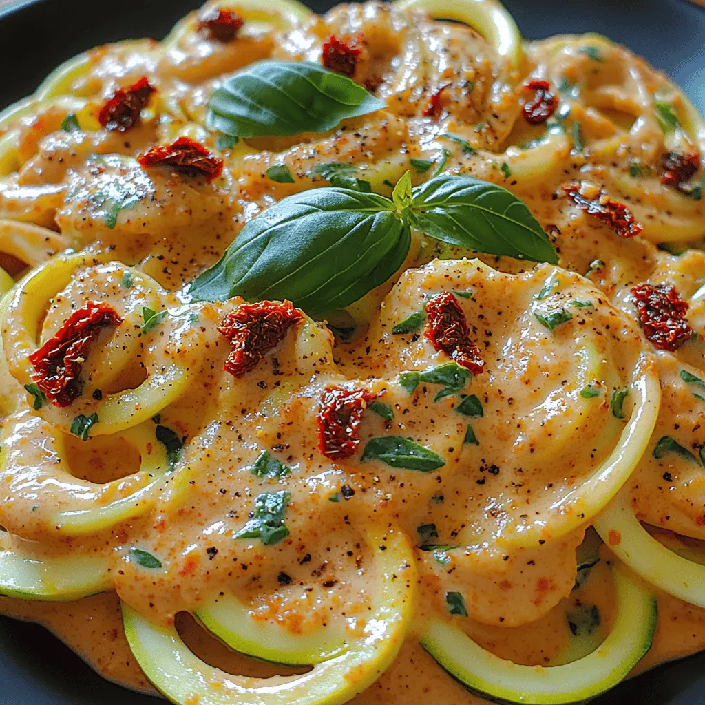 In recent years, zoodles—zucchini noodles—have emerged as a popular alternative to traditional pasta, capturing the hearts of health-conscious eaters and pasta lovers alike. These delightful spirals of zucchini not only provide a light, fresh base for your favorite sauces but also offer a wealth of nutritional benefits that make them an appealing choice for anyone looking to enhance their diet. One of the most tantalizing ways to enjoy zoodles is with a creamy sun-dried tomato sauce that elevates the dish, adding rich flavors and a satisfying creaminess that rivals any pasta dish.