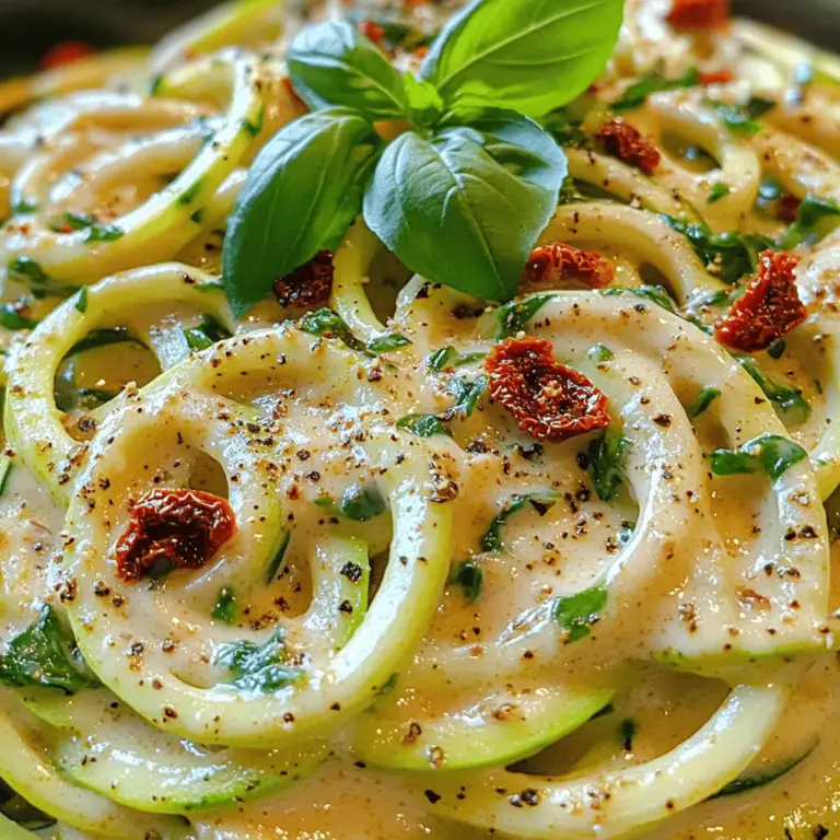 In recent years, zoodles—zucchini noodles—have emerged as a popular alternative to traditional pasta, capturing the hearts of health-conscious eaters and pasta lovers alike. These delightful spirals of zucchini not only provide a light, fresh base for your favorite sauces but also offer a wealth of nutritional benefits that make them an appealing choice for anyone looking to enhance their diet. One of the most tantalizing ways to enjoy zoodles is with a creamy sun-dried tomato sauce that elevates the dish, adding rich flavors and a satisfying creaminess that rivals any pasta dish.