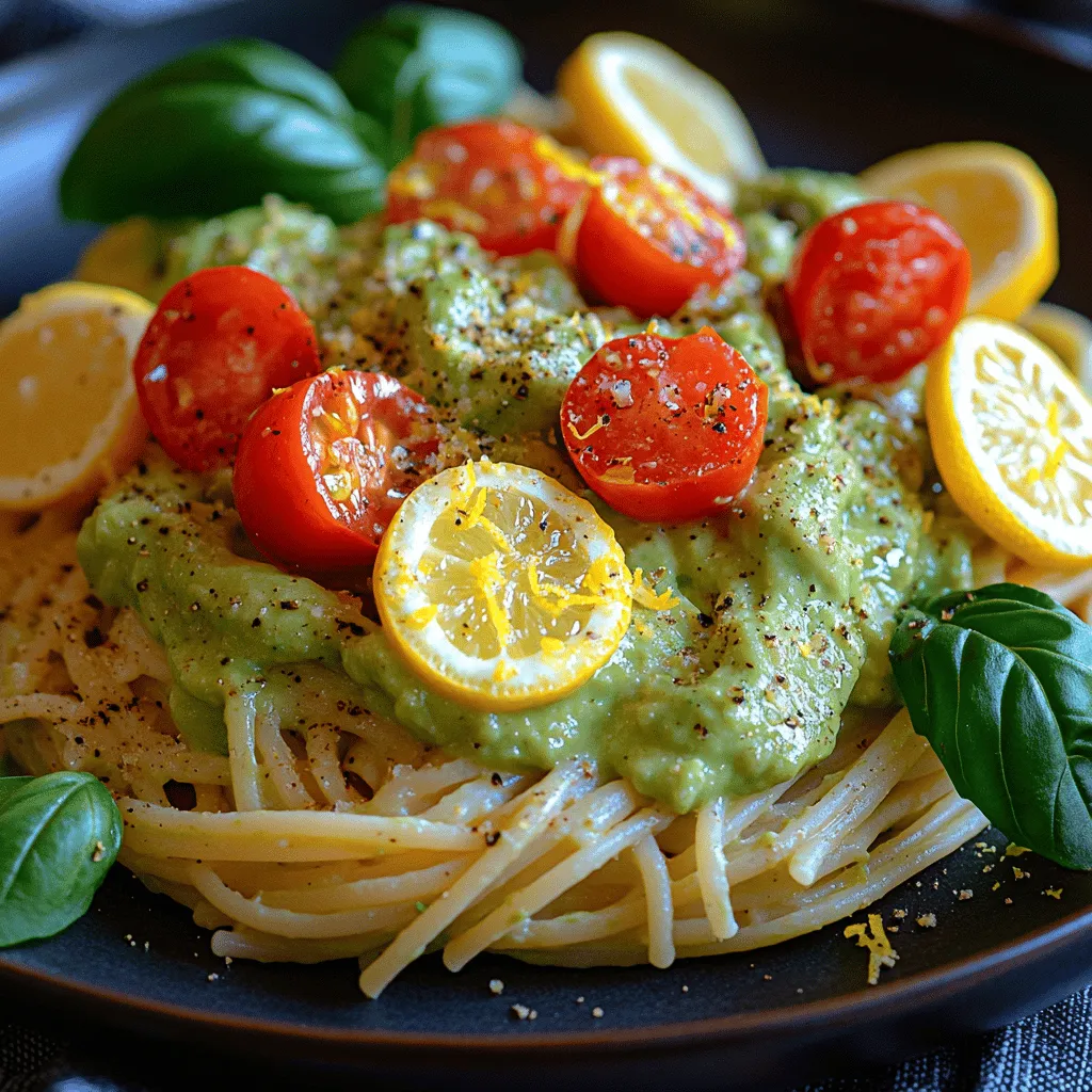 In the world of quick and nutritious meals, Creamy Avocado Pasta with Zesty Lemon stands out as an enticing option that marries simplicity with gourmet flair. This dish is not only a feast for the taste buds but also a visual delight, with its vibrant green sauce and bright lemon accents. The creamy texture of ripe avocados combines seamlessly with the zing of fresh lemon juice, while fragrant basil adds a refreshing note. Whether you're preparing a weeknight dinner for your family or impressing guests at a dinner party, this recipe is incredibly versatile and can easily adapt to fit any occasion.