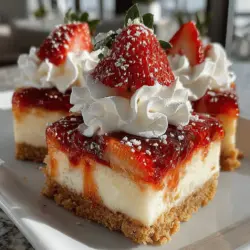 In the realm of dessert, few treats can rival the delightful combination of strawberries and cheesecake. The Frosty Strawberry Bliss Cheesecake Bars are a perfect way to celebrate the sweetness of summer while indulging in a creamy, rich dessert that's as satisfying as it is refreshing. These bars encapsulate the essence of warm days and cool evenings, making them an ideal choice for picnics, barbecues, or simply enjoying at home with loved ones. With a luscious cheesecake filling supported by a crunchy crust, these bars promise to be a hit at any gathering.
