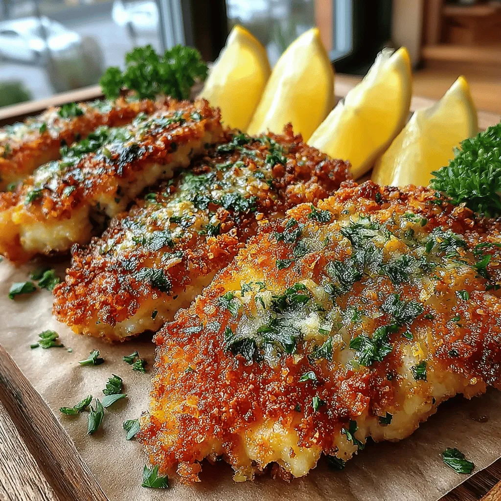 If you're in search of a dish that combines vibrant flavors with simple preparation, look no further than Zesty Lemon Parmesan Tilapia. This delightful recipe features tender tilapia fillets coated in a crispy Parmesan crust, brightened with a touch of fresh lemon juice. Not only does it cater to seafood enthusiasts, but it also serves as a quick and satisfying option for those busy weeknight dinners. With its enticing aroma and mouthwatering taste, this dish is sure to become a favorite in your home.
