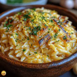 Zesty Creamy Lemon Garlic Orzo: A Culinary Delight