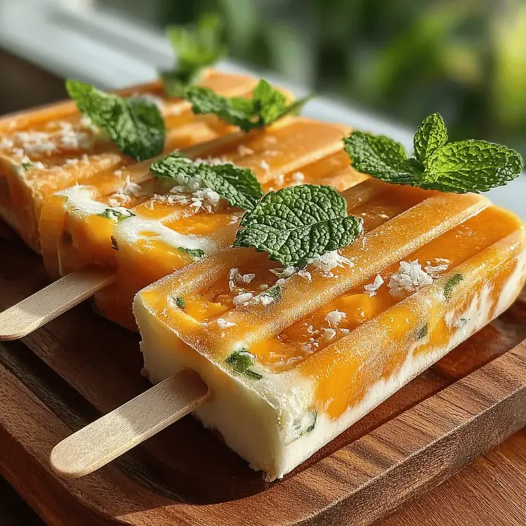 To create a perfectly smooth and creamy texture for your Tropical Bliss Frozen Mango Pineapple Pops, proper blending is essential. Start by placing your chopped mangoes and pineapples into a high-speed blender. If you added any additional ingredients such as coconut milk, honey, or lime juice, now is the time to include them.