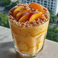 Selecting the right peaches is essential for making a delicious Summer Bliss Peach Cobbler Smoothie. Choose ripe peaches that yield slightly when gently pressed, indicating they are ready for consumption. Ripe peaches have a sweet aroma and vibrant color, promising a flavorful smoothie.