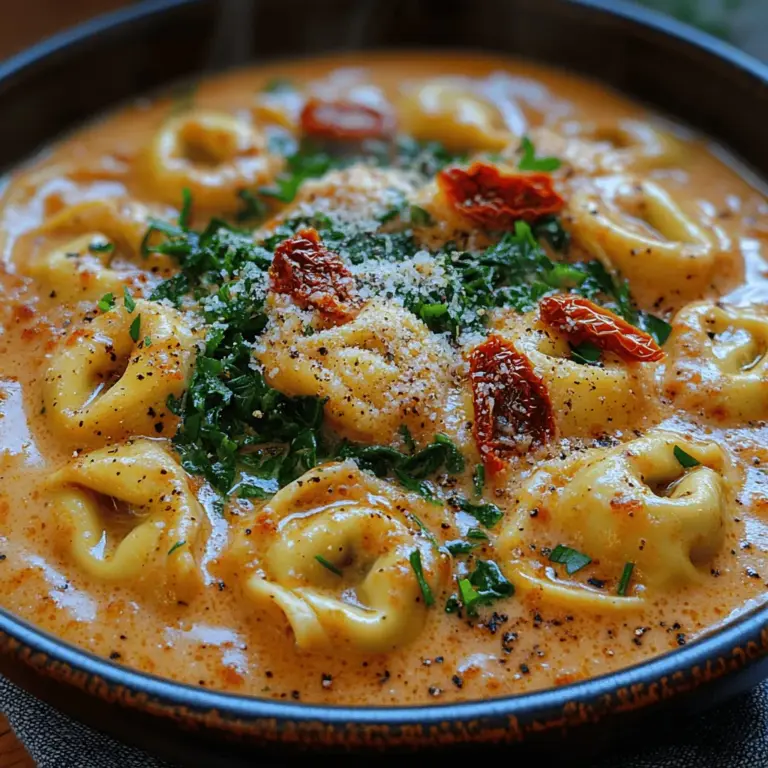If you’re a fan of pasta dishes that tantalize your taste buds with rich flavors and delightful textures, then Garlic Lovers' Creamy Parmesan Tortellini is a must-try recipe. This Italian-inspired dish combines the comforting allure of tortellini with a luscious cream sauce, perfectly infused with the aromatic essence of garlic and the nutty richness of Parmesan cheese. It’s a dish that not only satisfies your hunger but also celebrates the beauty of fresh ingredients, making it a popular choice for family dinners, date nights, or even entertaining guests.