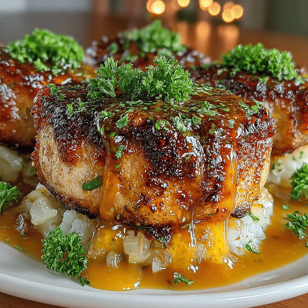 The allure of a perfectly cooked pork chop is undeniable, especially when it comes to a dish that masterfully balances sweet and savory flavors. The <strong>Sweet and Savory Slow Cooker Honey Mustard Pork Chops</strong> recipe is a standout choice for busy weeknights or casual gatherings. With its delectable combination of honey, mustard, and savory spices, this dish is not just a meal—it’s an experience that tantalizes the taste buds.” /></p>
</p>
<h2>Layering in the Slow Cooker</h2>
</p>
<p>When it comes to slow cooking, the way you layer your ingredients can make a significant difference in the final dish. For our honey mustard pork chops, start with a bed of sliced onions at the bottom of the slow cooker. This not only helps to create a flavorful base but also prevents the pork chops from sticking and enhances even cooking. The onions will caramelize beautifully as they cook, releasing their natural sugars and infusing the pork with a sweet and savory flavor. Layering the pork chops on top of the onions allows the meat to absorb all the delicious flavors while keeping it moist and tender throughout the cooking process.</p>
</p>
<p>The slow cooker works by trapping steam and heat inside, creating a moist cooking environment that is ideal for tenderizing meat. By strategically placing the onions beneath the pork, you are ensuring that each bite of meat is infused with the aromatic flavors of the onions. Additionally, the onions will break down during cooking, melding with the honey mustard sauce and creating a delightful glaze that coats the pork chops perfectly.</p>
</p>
<h2>Cooking Times and Techniques</h2>
</p>
<p>Understanding the nuances of slow cooking can elevate your dish from good to great. For our honey mustard pork chops, you have the option to cook on either low or high settings. Cooking on low for about 6-7 hours allows the flavors to develop more deeply, while cooking on high for 3-4 hours will yield tender pork chops as well.</p>
</p>
<p>For the best results, it’s crucial to check the internal temperature of the pork chops. The USDA recommends that pork be cooked to an internal temperature of 145°F (63°C) followed by a three-minute rest time. Using a meat thermometer can help you achieve the perfect doneness without overcooking, ensuring that your pork chops remain juicy and flavorful.</p>
</p>
<h2>Serving Suggestions</h2>
</p>
<p>Once your slow cooker honey mustard pork chops are ready, it’s time to plate them up! These chops pair wonderfully with a variety of sides. Here are a few suggestions:</p>
</p>
<p>– <strong>Mashed Potatoes</strong>: Creamy mashed potatoes make for a comforting side that complements the sweetness of the honey mustard sauce. You can enhance the flavor by adding garlic or herbs.</p>
</p>
<p>– <strong>Steamed Vegetables</strong>: A mix of steamed broccoli, carrots, and green beans adds color and nutrition to your plate. The crisp-tender texture of the vegetables balances the softness of the pork chops.</p>
</p>
<p>– <strong>Rice</strong>: Whether you choose jasmine, brown, or wild rice, this side absorbs the flavorful sauce and adds a nice texture contrast.</p>
</p>
<p>To make your plate visually appealing, consider garnishing with fresh herbs such as parsley or chives. A sprinkle of black pepper or a drizzle of olive oil can also enhance the presentation.</p>
</p>
<h2>Health Benefits of Slow Cooking</h2>
</p>
<p>One of the often-overlooked advantages of slow cooking is its health benefits. Using lean cuts of pork, such as loin chops, ensures that your meal is lower in fat compared to other methods of cooking meat. The addition of wholesome ingredients like mustard and honey not only brings flavor but also offers nutritional value. Mustard is a low-calorie condiment that can provide antioxidants, while honey adds natural sweetness without the need for refined sugars.</p>
</p>
<p>Moreover, slow cooking preserves nutrients better than high-heat cooking methods. The long, gentle cooking process allows flavors to meld without the risk of nutrient loss often associated with boiling or frying. Preparing meals at home using a slow cooker also enables you to control the ingredients, making it easier to maintain a healthy lifestyle.</p>
</p>
<h2>Adjustments and Variations</h2>
</p>
<p>While the honey mustard pork chop recipe is delightful as it stands, there is always room for customization. For those seeking a different flavor profile, consider substituting honey with maple syrup for a unique twist. The rich, earthy flavor of maple syrup complements the pork beautifully and adds an interesting depth to the dish.</p>
</p>
<p>If you need to make the dish gluten-free, you can easily swap traditional soy sauce for tamari or coconut aminos. Both options will maintain the savory aspect of the dish without the gluten.</p>
</p>
<p>For a truly one-pot meal, think about adding vegetables directly into the slow cooker with the pork chops. Carrots, potatoes, or even bell peppers can be added to the pot at the same time as the pork, allowing them to absorb the flavors and cook to tender perfection.</p>
</p>
<h2>Storing and Reheating Leftovers</h2>
</p>
<p>If you find yourself with leftover pork chops, storing them properly is essential to maintain their flavor and moisture. Allow the pork to cool completely before transferring it to an airtight container. Properly stored, your leftover honey mustard pork chops can last in the refrigerator for up to three days.</p>
</p>
<p>When it comes to reheating, you can use a microwave, but to preserve the meat’s moisture, consider reheating in the oven. Preheat the oven to 350°F (175°C), place the pork chops in a baking dish, and cover with foil to prevent drying out. Heat for about 15-20 minutes, or until warmed through. This method will help keep the pork juicy and delicious.</p>
</p>
<h2>Conclusion</h2>
</p>
<p>The sweet and savory slow cooker honey mustard pork chops are more than just a meal; they are a testament to the beauty of slow cooking. With their tender texture and rich flavors, these pork chops can easily become a family favorite, perfect for weeknight dinners or special occasions. The versatility of this dish allows for numerous adjustments and side pairings to suit your taste and dietary needs.</p>
</p>
<p>So, gather your ingredients, set your slow cooker, and prepare to impress your family and friends with an effortless yet exquisite meal. Once you try this recipe, you’ll understand just how delightful and uncomplicated cooking can be!</p>
</div>