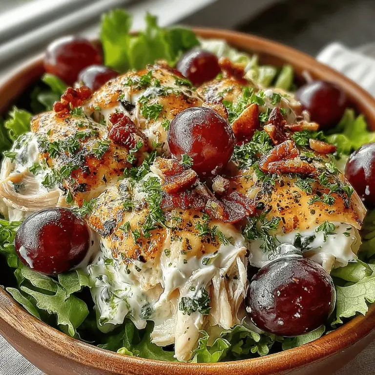 When the weather warms up and the days get longer, there’s nothing quite like a refreshing chicken salad to cool you down and satisfy your hunger. A dazzling combination of flavors and textures, our Refreshing Chicken Salad with Grapes & Almonds is an ideal dish for warm days, picnics, or even as a light lunch. This delightful salad brings together succulent chicken breast, sweet red grapes, and crunchy sliced almonds, all enveloped in a creamy, tangy dressing. Not only does it please the palate, but it also packs a nutritional punch, making it a fantastic addition to your meal repertoire.