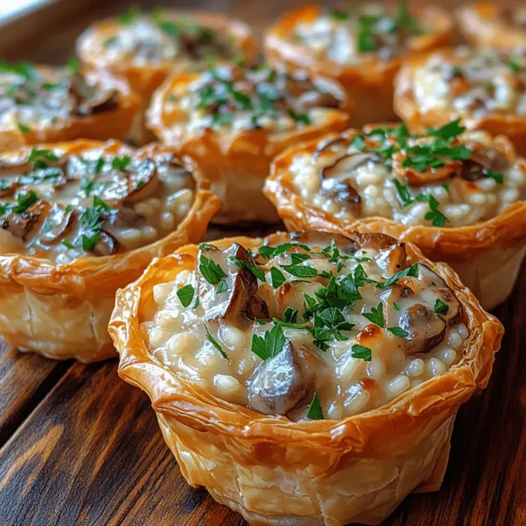 In the realm of comfort food, few dishes rival the creamy, rich texture of risotto. Among the many variations, Velvet Mushroom Risotto Cups stand out not only for their delectable flavor but also for their elegant presentation. These charming cups of risotto are not just a feast for the palate but also a visual delight, making them an ideal choice for entertaining guests or enjoying a cozy family dinner. The combination of earthy mushrooms, creamy arborio rice, and aromatic herbs creates a dish that is both sophisticated and comforting.
