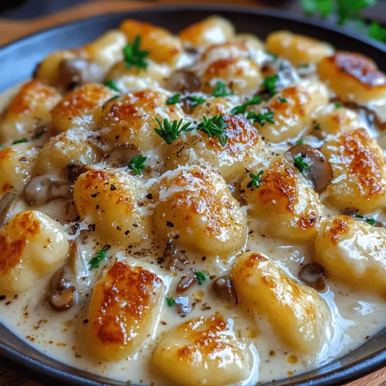 Creamy Mushroom Garlic Gnocchi is a dish that brings together the comforting essence of Italian cuisine and the rich flavors of hearty mushrooms and aromatic garlic. This recipe is perfect for those chilly evenings when you crave something warm and satisfying. The combination of soft, pillowy gnocchi enveloped in a velvety cream sauce creates a dish that is both indulgent and comforting. It’s no wonder that gnocchi has become a beloved choice for many home cooks and food enthusiasts alike.