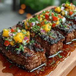As the days grow warmer and the evenings stretch longer, there's nothing quite like the sizzle of beef skewers cooking on the grill to evoke the essence of summer. The recipe for Sizzling Beef Skewers with Fresh Peach Salsa captures this seasonal spirit, combining the rich, savory flavors of marinated beef with the refreshing sweetness of ripe peaches. This dish not only tantalizes your taste buds but also presents an enticing visual feast, making it perfect for summer gatherings, backyard barbecues, or casual dinners with family and friends.