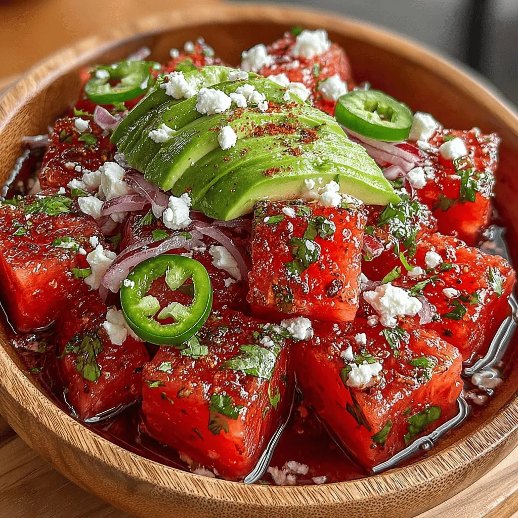 As summer approaches, many of us crave lighter, more refreshing dishes that capture the essence of the season. One standout option is the Zesty Chili Lime Watermelon Salad, a vibrant and colorful dish that embodies the spirit of summer with its bright hues and invigorating flavors. Imagine biting into juicy, sweet watermelon, perfectly complemented by the tangy zest of lime and the spicy kick of jalapeño. This salad not only tantalizes the taste buds but also provides a feast for the eyes, making it an ideal centerpiece for summer gatherings, picnics, or even a light, healthy snack on a hot day.