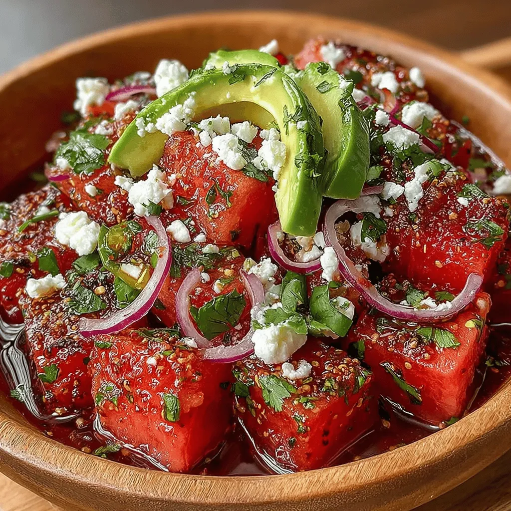As summer approaches, many of us crave lighter, more refreshing dishes that capture the essence of the season. One standout option is the Zesty Chili Lime Watermelon Salad, a vibrant and colorful dish that embodies the spirit of summer with its bright hues and invigorating flavors. Imagine biting into juicy, sweet watermelon, perfectly complemented by the tangy zest of lime and the spicy kick of jalapeño. This salad not only tantalizes the taste buds but also provides a feast for the eyes, making it an ideal centerpiece for summer gatherings, picnics, or even a light, healthy snack on a hot day.