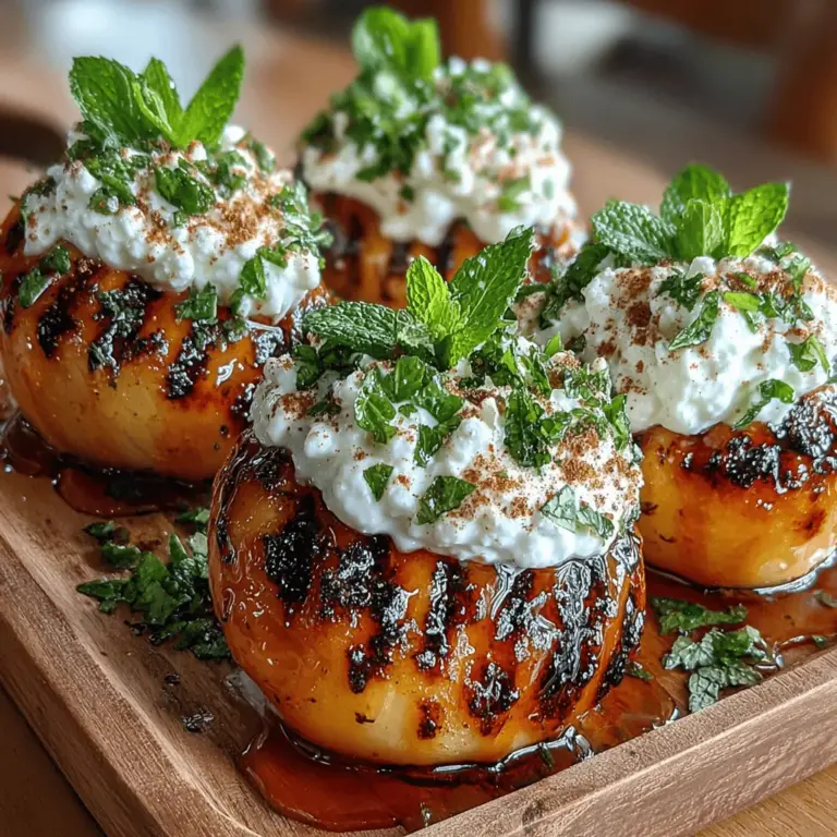When grilling peaches, timing and technique are essential for achieving that perfect char and sweetness. Start by preheating your grill to medium heat, which typically ranges from 350°F to 400°F (175°C to 200°C). Depending on the ripeness of your peaches, they should be grilled for about 4-6 minutes on each side.
