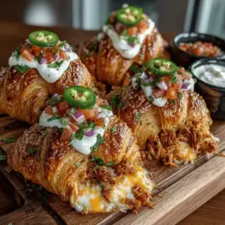 In recent years, the culinary landscape has seen a delightful surge in fusion appetizers that combine elements from different cuisines, creating a unique dining experience that excites the palate. These dishes often become the star of any gathering, from casual get-togethers to festive parties. One such standout creation is the Mini Chicken Taco Croissant Bites. This innovative recipe seamlessly merges classic Mexican flavors with the beloved flaky texture of croissants, making it a must-try for anyone looking to impress their guests.