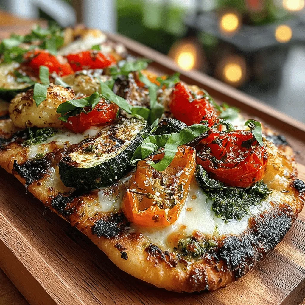 Grilled flatbreads have emerged as a beloved choice for those seeking a versatile and healthy meal option. These delightful creations serve as a canvas for an array of toppings, allowing home cooks to showcase fresh ingredients and bold flavors. The combination of grilled vegetables and vibrant basil pesto on flatbread not only enhances the visual appeal of the dish but also delivers a symphony of flavors that tantalize the taste buds. With its simplicity and quick preparation, this recipe is ideal for weeknight dinners or casual gatherings, making it an enticing option for both novice cooks and seasoned chefs alike.