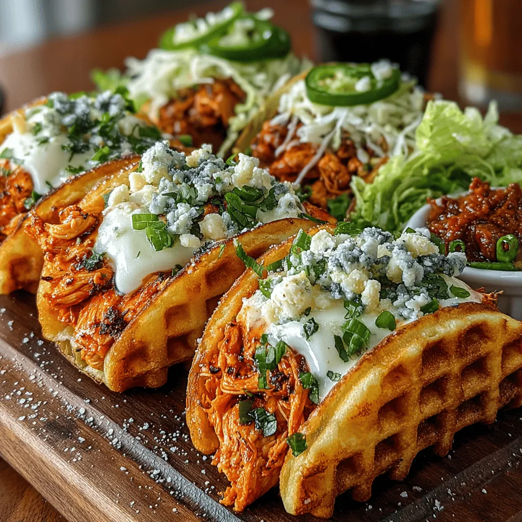 In the realm of culinary creativity, few dishes can tantalize the taste buds quite like Mini Buffalo Chicken Waffle Tacos. This innovative recipe combines the beloved essence of classic buffalo chicken with the delightful crunch of waffles, resulting in a finger-licking treat that is perfect for gatherings, game days, or simply a cozy night in. The marriage of spicy, tangy buffalo chicken with the sweet, fluffy texture of waffles creates a unique flavor profile that is sure to impress your family and friends. If you’re on the lookout for a dish that stands out in both taste and presentation, look no further. In this article, we will explore the ingredients, preparation, and assembly of these delicious mini tacos, providing you with a comprehensive guide to crafting this unique dish.