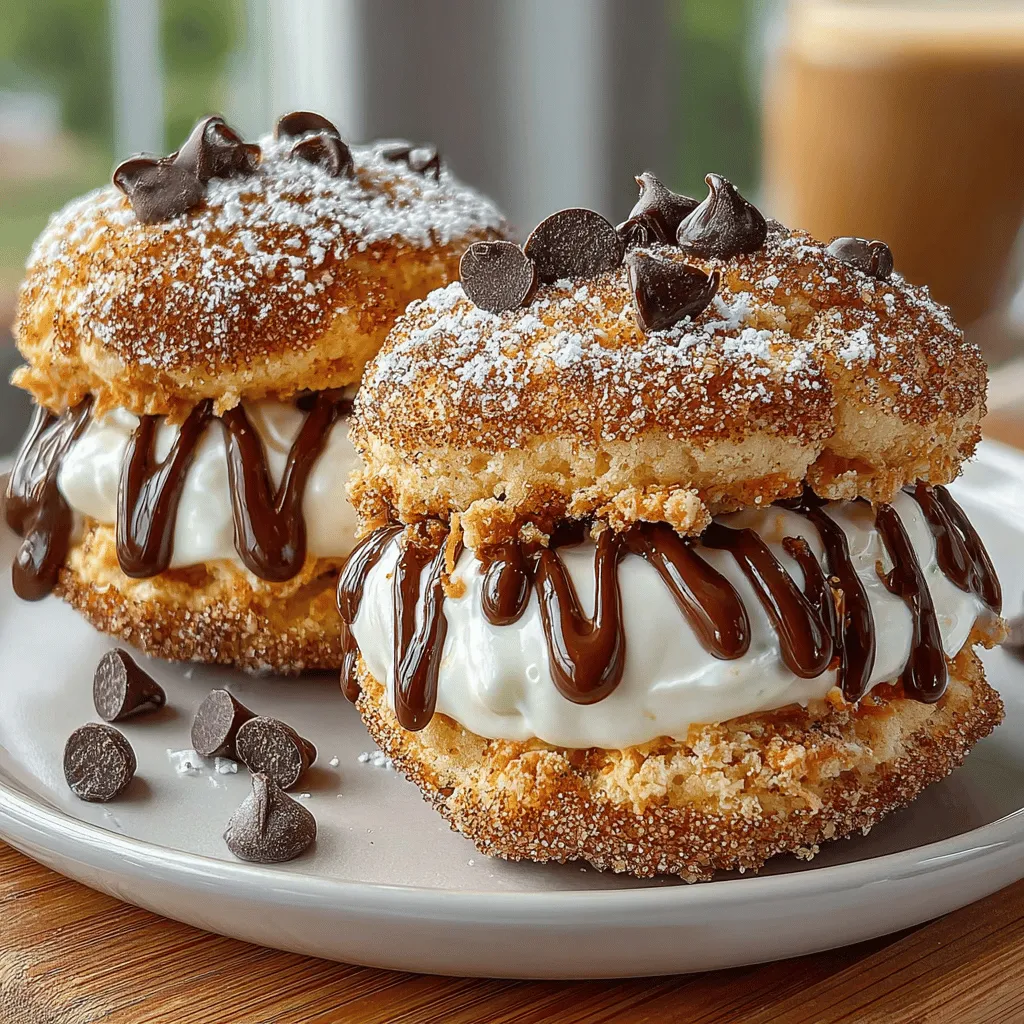 Step into the realm of indulgent desserts with Frozen Yogurt Churro Cookie Coins, a delightful fusion that elegantly combines the beloved characteristics of churros with the creamy delight of frozen yogurt. This innovative recipe transcends traditional treats, offering a unique twist that is not only delicious but also visually captivating. Perfect for gatherings, birthday parties, or simply as a fun family activity, these cookie coins are sure to impress both young and old alike. With their rich filling and playful texture, they encapsulate the joy of sharing good food with loved ones.