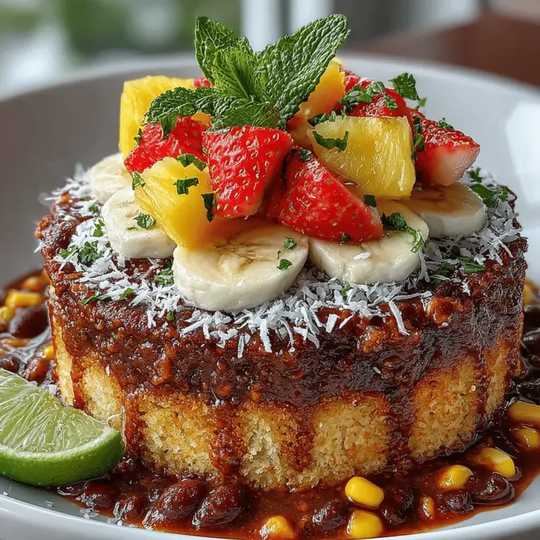 In the world of culinary innovation, few dishes can claim the title of being as adventurous and satisfying as the Tropical Delight Fruit Pizza Chili. This recipe stands out as an intriguing blend of sweet and savory flavors, harmonizing the rich, hearty essence of chili with the vibrant, refreshing notes of a fruit pizza. This innovative dish not only tantalizes the taste buds but also presents a health-conscious alternative that families and friends will adore, making it an ideal centerpiece for gatherings or a delightful dinner option at home.