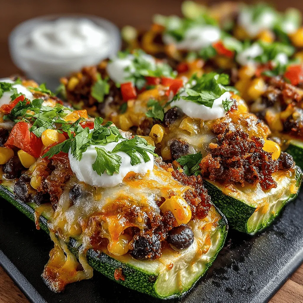If you're seeking a delicious yet nutritious alternative to traditional nachos, look no further than Cheesy Zucchini Nacho Boats. These delightful creations replace the usual tortilla chips with fresh, tender zucchini, delivering a healthy twist on a beloved classic. This recipe combines the satisfying crunch of zucchini with an array of vibrant, flavorful toppings—including black beans, corn, and melted cheddar cheese—to create a dish that is not only visually appealing but also packed with nutrients.