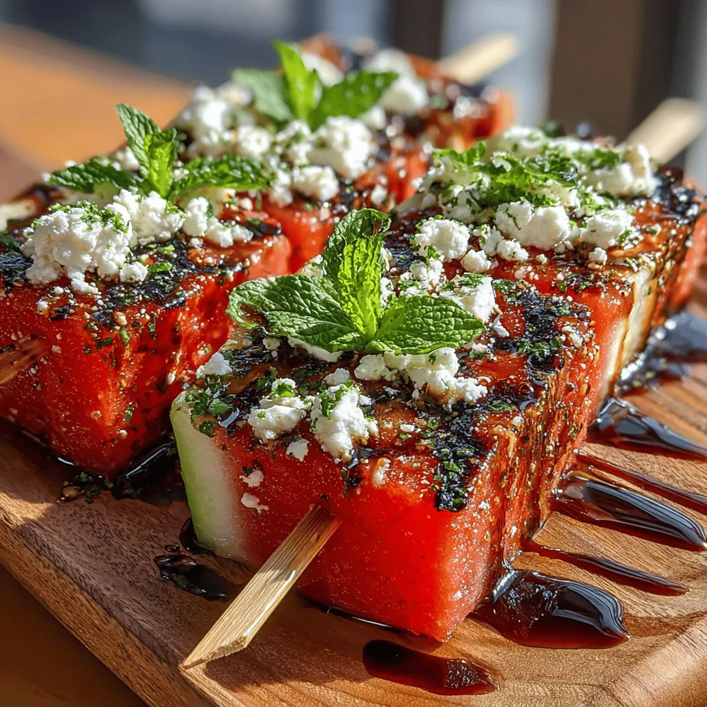 As the warmer months roll in, the culinary trend of grilling fruits and vegetables continues to gain momentum. Grilling brings out the natural sugars in fruits, intensifying their flavors while adding a delightful smoky char. Among the many creative combinations, one standout recipe that captures the essence of summer is the Grilled Watermelon Feta Skewers. This dish brilliantly marries the sweetness of watermelon with the creamy, salty goodness of feta cheese, resulting in a unique flavor profile that is both refreshing and satisfying.