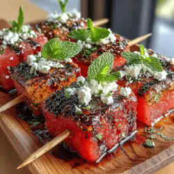 As the warmer months roll in, the culinary trend of grilling fruits and vegetables continues to gain momentum. Grilling brings out the natural sugars in fruits, intensifying their flavors while adding a delightful smoky char. Among the many creative combinations, one standout recipe that captures the essence of summer is the Grilled Watermelon Feta Skewers. This dish brilliantly marries the sweetness of watermelon with the creamy, salty goodness of feta cheese, resulting in a unique flavor profile that is both refreshing and satisfying.