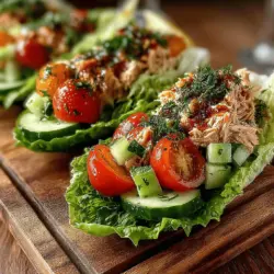 Avocado Tuna Salad Lettuce Boats are a delightful, nutritious dish that offers a perfect balance of flavors and textures. This recipe combines the creaminess of ripe avocado with the savory taste of tuna, all wrapped in crisp lettuce leaves. Whether you're looking for a quick lunch, a light dinner, or a refreshing dish for your next picnic, these lettuce boats are the ideal solution. They are not only easy to prepare but also packed with nutrients that can nourish your body while tantalizing your taste buds.