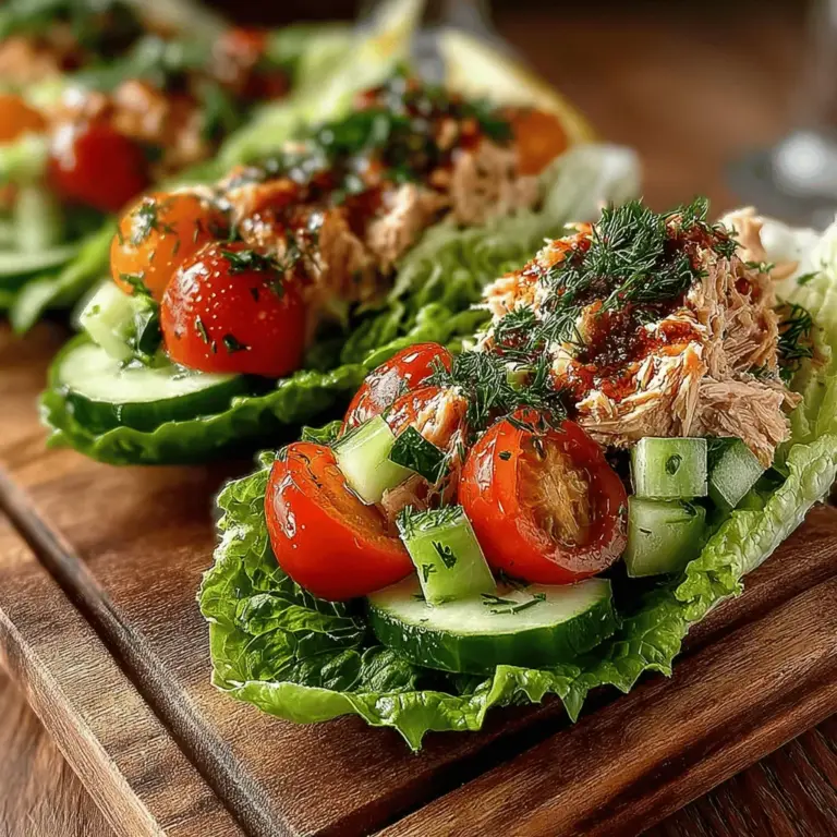 Avocado Tuna Salad Lettuce Boats are a delightful, nutritious dish that offers a perfect balance of flavors and textures. This recipe combines the creaminess of ripe avocado with the savory taste of tuna, all wrapped in crisp lettuce leaves. Whether you're looking for a quick lunch, a light dinner, or a refreshing dish for your next picnic, these lettuce boats are the ideal solution. They are not only easy to prepare but also packed with nutrients that can nourish your body while tantalizing your taste buds.