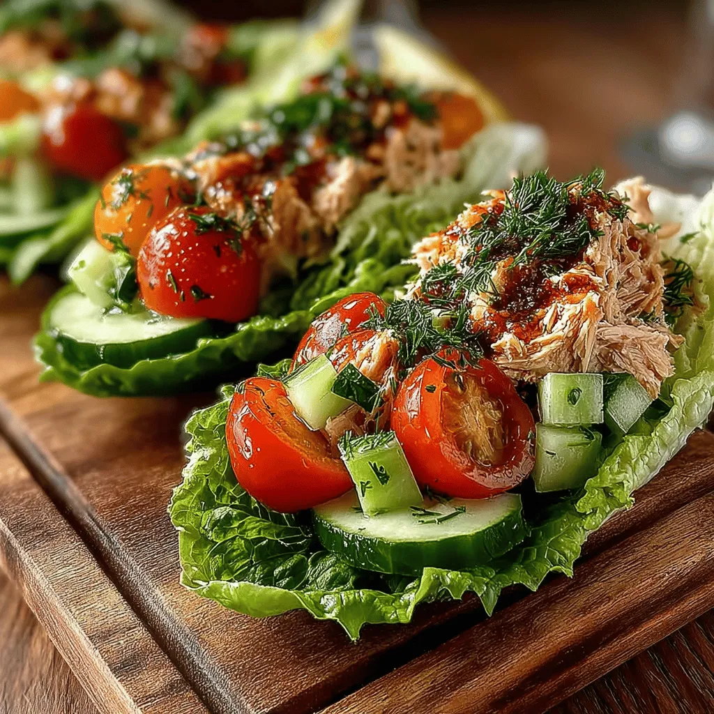 Avocado Tuna Salad Lettuce Boats are a delightful, nutritious dish that offers a perfect balance of flavors and textures. This recipe combines the creaminess of ripe avocado with the savory taste of tuna, all wrapped in crisp lettuce leaves. Whether you're looking for a quick lunch, a light dinner, or a refreshing dish for your next picnic, these lettuce boats are the ideal solution. They are not only easy to prepare but also packed with nutrients that can nourish your body while tantalizing your taste buds.
