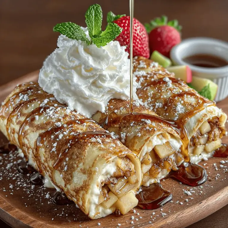 Imagine starting your day with a dish that combines the comforting flavors of a classic apple pie with the fluffy goodness of pancakes. Apple Pie Pancake Roll-Ups are a delightful fusion that brings together the best of both worlds, making breakfast feel like a special occasion. These roll-ups not only satisfy your sweet tooth but also offer a fun and interactive way to enjoy a meal, especially for families looking to spice up their weekend brunch or celebrate a special event.