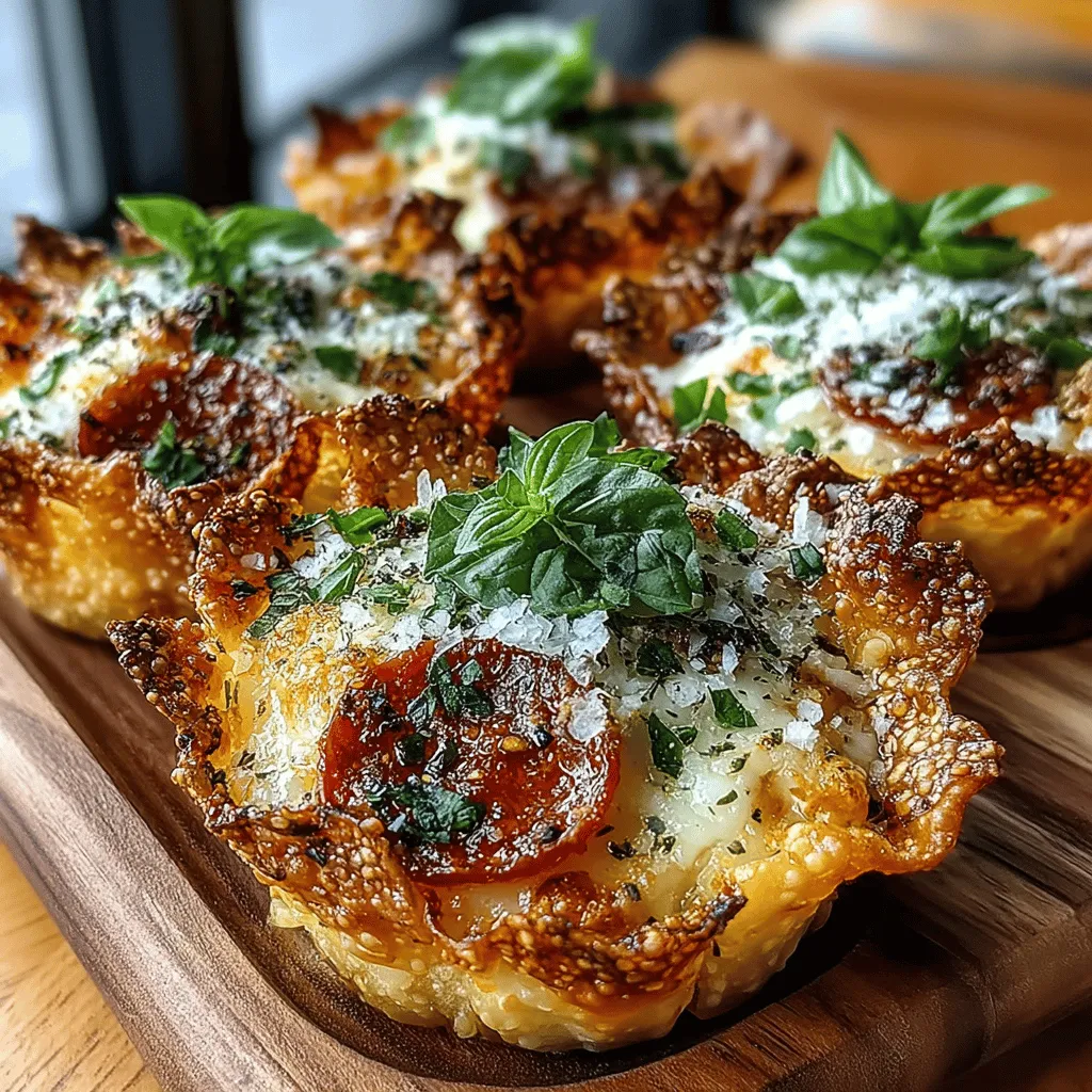 If you're searching for a fun and innovative way to serve one of the most beloved dishes around, look no further than mini pepperoni pizza wonton cups. This recipe is a delightful fusion of classic pizza flavors and the crispy, crunchy texture of wonton wrappers. With their satisfying crunch and savory filling, these mini pizza cups are sure to become a favorite in your household.