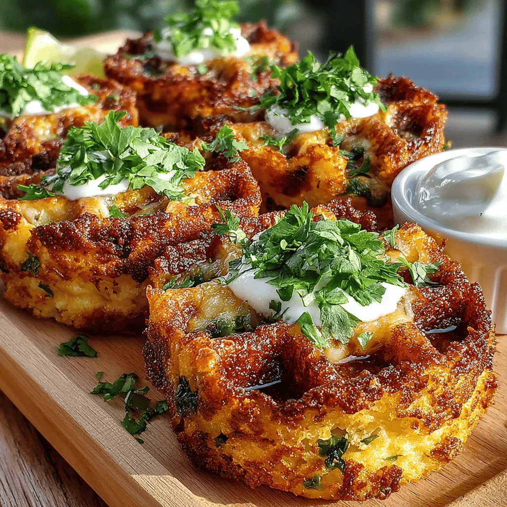 Hatch Chili Cornbread Waffle Bites are a delightful fusion of classic flavors and contemporary culinary techniques. These mini waffles encapsulate the rich, slightly sweet taste of cornbread while introducing a spicy kick from the famed Hatch green chilies. Perfect as an appetizer, snack, or even a unique side dish, these waffle bites are versatile enough to complement a variety of meals or stand alone as a tasty treat.