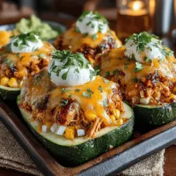 If you’re on the hunt for a meal that marries flavor, nutrition, and creativity, look no further than BBQ Chicken Zucchini Boats. This dish has gained popularity in recent years as a trendy and healthy alternative to traditional BBQ fare, making it a favorite among families, health-conscious eaters, and BBQ enthusiasts alike. The beauty of BBQ Chicken Zucchini Boats lies in their versatility; zucchini serves as the perfect vessel, allowing for a variety of fillings that cater to different tastes and dietary needs.