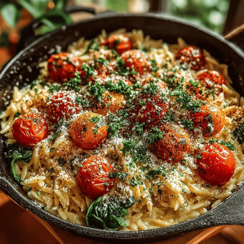 In the fast-paced world we live in, finding a delicious, quick, and easy meal can often feel like a daunting task. Whether you’re juggling work commitments, family responsibilities, or simply trying to carve out some personal time, the last thing you want is to spend hours in the kitchen preparing dinner. Enter the One-Pan Garlic Parmesan Orzo, a perfect solution for busy weeknights or a cozy weekend dinner. This dish not only delivers on flavor but also on convenience, as it requires minimal effort and clean-up.