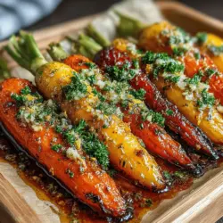 When it comes to side dishes, few can rival the vibrant and flavorful Garlic Butter Roasted Carrots. This dish not only enhances the presentation of any meal but also brings a delightful combination of garlic and butter that elevates the natural sweetness of carrots. Perfect for family dinners, holiday gatherings, or casual weeknight meals, Garlic Butter Roasted Carrots are both simple to prepare and universally appealing. With their bright color and irresistible aroma, these roasted carrots are sure to impress both children and adults alike.