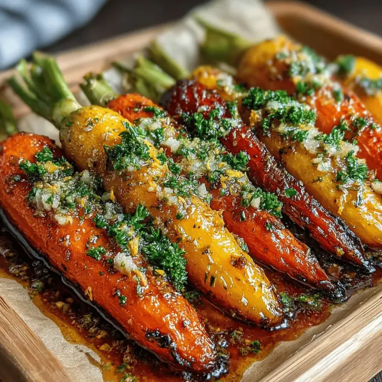 When it comes to side dishes, few can rival the vibrant and flavorful Garlic Butter Roasted Carrots. This dish not only enhances the presentation of any meal but also brings a delightful combination of garlic and butter that elevates the natural sweetness of carrots. Perfect for family dinners, holiday gatherings, or casual weeknight meals, Garlic Butter Roasted Carrots are both simple to prepare and universally appealing. With their bright color and irresistible aroma, these roasted carrots are sure to impress both children and adults alike.