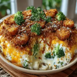 Cheesy Broccoli Rice Casserole is a beloved dish that embodies comfort food at its finest. With its rich blend of flavors and textures, this casserole offers a delightful combination of creamy cheese, tender broccoli, and fluffy rice. It’s the kind of meal that warms the heart and brings families together around the dinner table. The dish not only satisfies cravings but also serves as a nutritious option, highlighting the health benefits of broccoli and the versatility of rice as a staple ingredient.