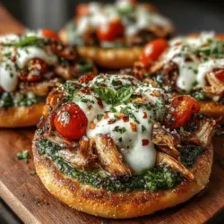 Mini Chicken Pesto Pita Pizzas Recipe