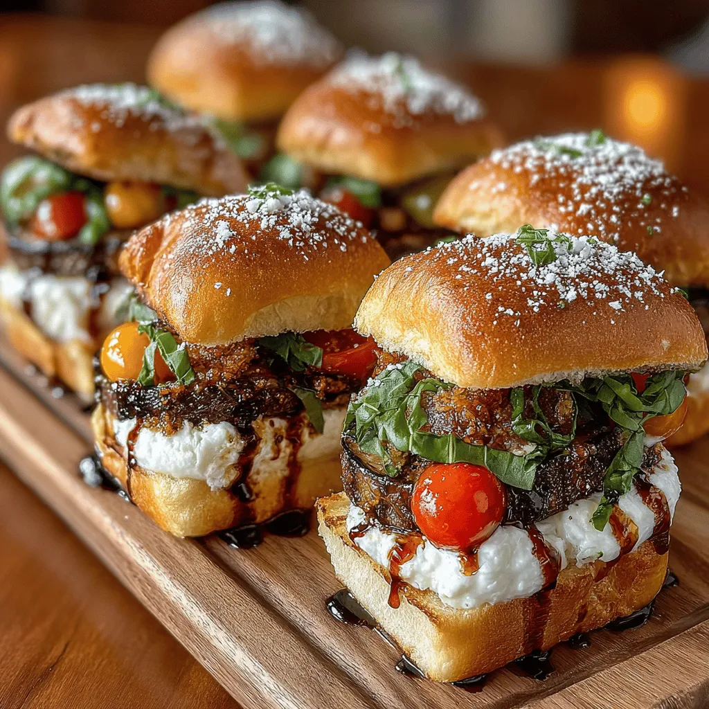 Mini Caprese Eggplant Sliders are a delightful twist on the classic Caprese salad, merging fresh, vibrant flavors with a satisfying texture that is sure to please any palate. Whether you're hosting a gathering or simply looking for a light lunch option, these sliders are not only visually appealing but also packed with nutrients. They make for an exceptional appetizer, combining the rich taste of eggplant with the freshness of mozzarella, tomatoes, and basil, all drizzled with a tangy balsamic glaze. In this article, we will guide you through the process of creating these delicious sliders, highlighting each step along with the health benefits of the ingredients used.