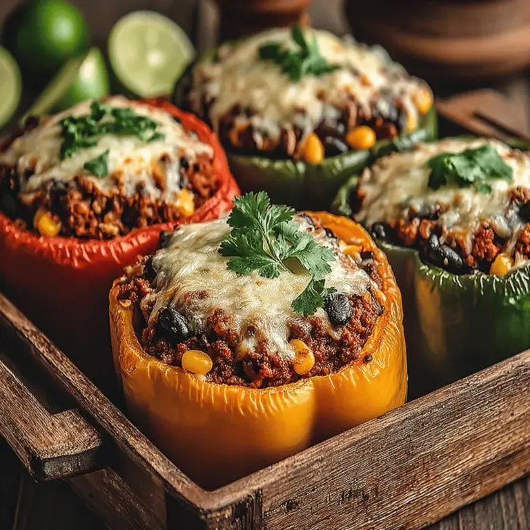 Taco-stuffed bell peppers are a delightful and nutritious twist on traditional tacos. This innovative dish marries the vibrant flavors of your favorite taco fillings with the wholesome goodness of bell peppers, creating a colorful and satisfying meal. As a versatile recipe, taco-stuffed bell peppers can cater to various dietary preferences and can be easily customized to suit individual tastes. Whether you’re searching for a quick weeknight dinner or a fun dish to impress your guests, taco-stuffed bell peppers are sure to be a hit at the dinner table.