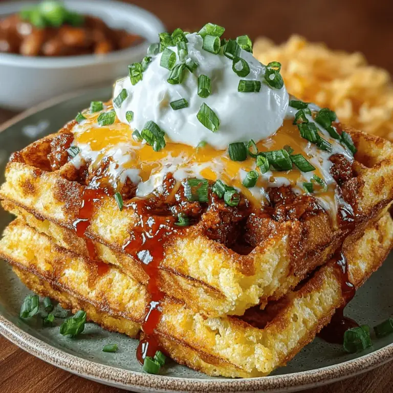 If you're looking for a dish that marries comfort food with a creative twist, look no further than Cheddar Chili Cornbread Waffles. This unique recipe takes the classic Southern staple of cornbread and elevates it to new heights by transforming it into crispy, savory waffles. The combination of sweet cornbread, sharp cheddar cheese, and hearty chili creates a delightful explosion of flavors that will tantalize your taste buds. Whether you're in search of a breakfast treat, a satisfying lunch, or a hearty dinner option, these waffles are incredibly versatile and sure to impress.