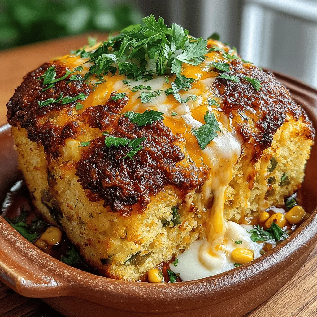 If you’re looking to elevate your cornbread game, the Hatch Green Chili Cornbread Casserole is an enticing option that beautifully marries traditional comfort food with a touch of Southwestern flair. This dish is perfect for those who appreciate the sweetness of cornbread but crave a little bit of spice to liven things up. The incorporation of Hatch green chiles not only adds a mild to medium heat but also infuses the casserole with a rich and savory flavor that is sure to delight your taste buds.