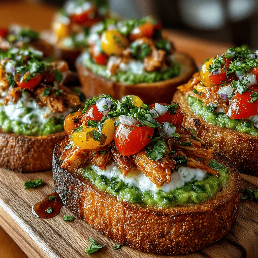 To elevate the flavor profile of your Mini Chicken Avocado Toasties, lime juice and salt are essential components. The acidity from lime juice not only brightens the creamy avocado but also complements the savory chicken. Here’s how to effectively incorporate these ingredients: