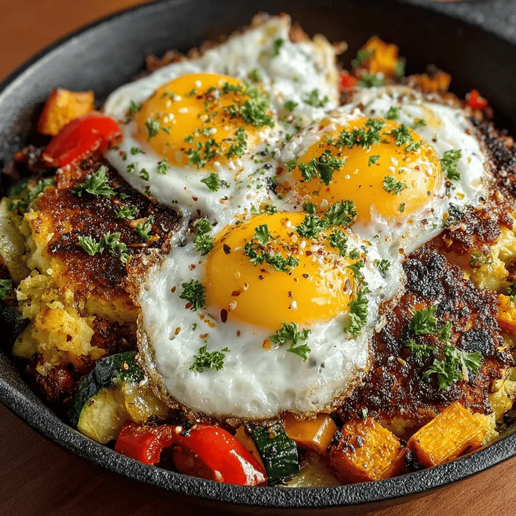If you're on the hunt for a vibrant and nutritious breakfast option that sets the tone for a healthy day ahead, look no further than the Zucchini & Sweet Potato Sunrise Hash. This dish is not only visually appealing but also a hearty, veggie-packed meal that can be prepared in a matter of minutes. The combination of sweet potatoes and zucchini, along with other colorful vegetables, makes for a nutrient-dense breakfast that keeps you satisfied and energized.