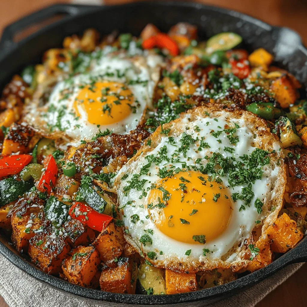 If you're on the hunt for a vibrant and nutritious breakfast option that sets the tone for a healthy day ahead, look no further than the Zucchini & Sweet Potato Sunrise Hash. This dish is not only visually appealing but also a hearty, veggie-packed meal that can be prepared in a matter of minutes. The combination of sweet potatoes and zucchini, along with other colorful vegetables, makes for a nutrient-dense breakfast that keeps you satisfied and energized.